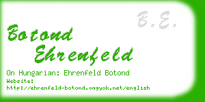 botond ehrenfeld business card